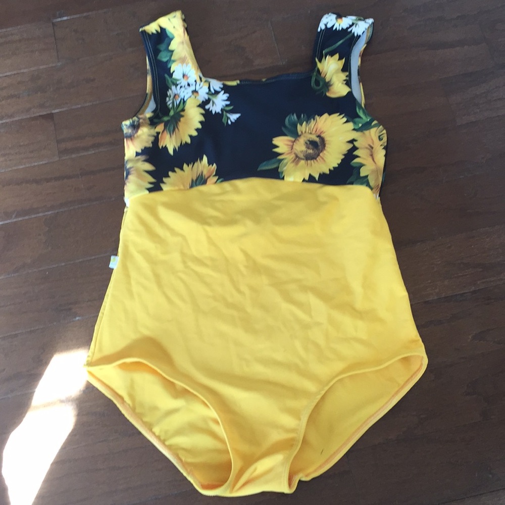 Custom Sunflower Leotard Large Adult - never worn